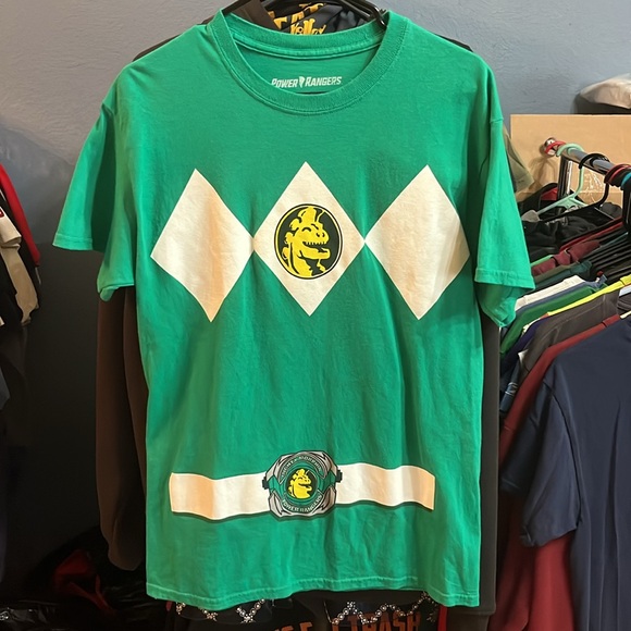 Green Might Morphin Power Ranger Medium Shirt - Picture 2 of 4